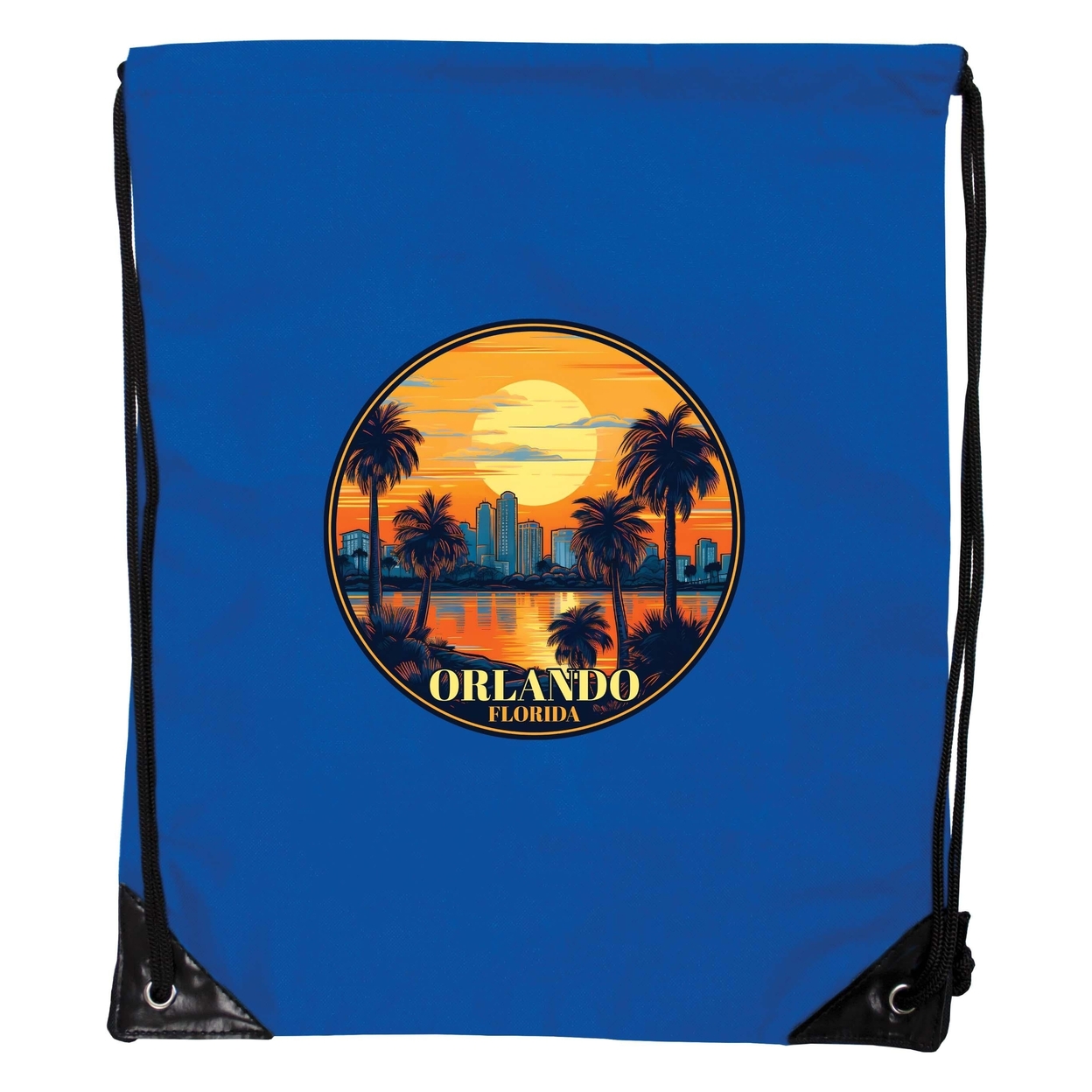 Orlando Florida B Souvenir Cinch Bag With Drawstring Backpack - Blue