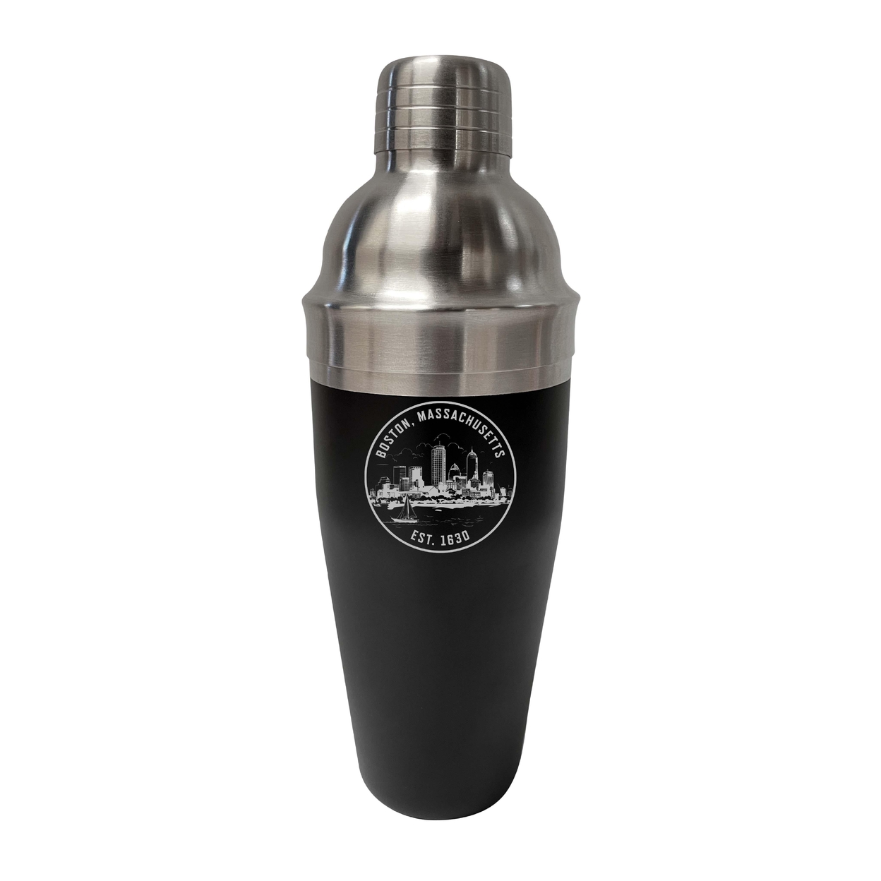 24oz Stainless Steel & Glass Boston Cocktail Shaker