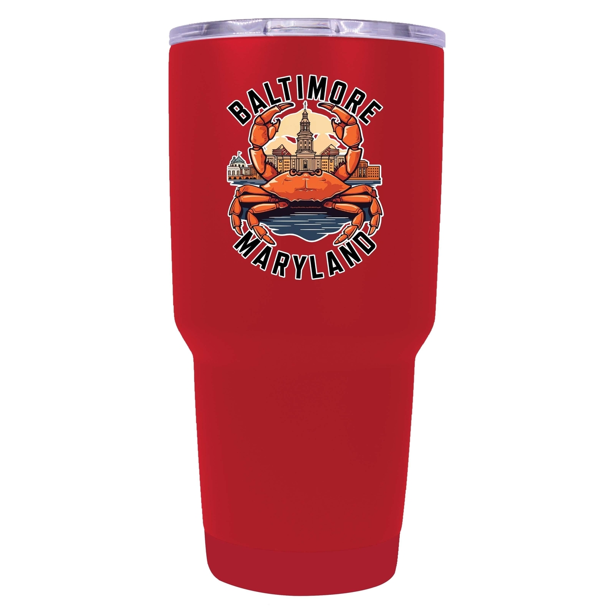 Baltimore Maryland D Souvenir 24 Oz Insulated Tumbler - Red,,4-Pack