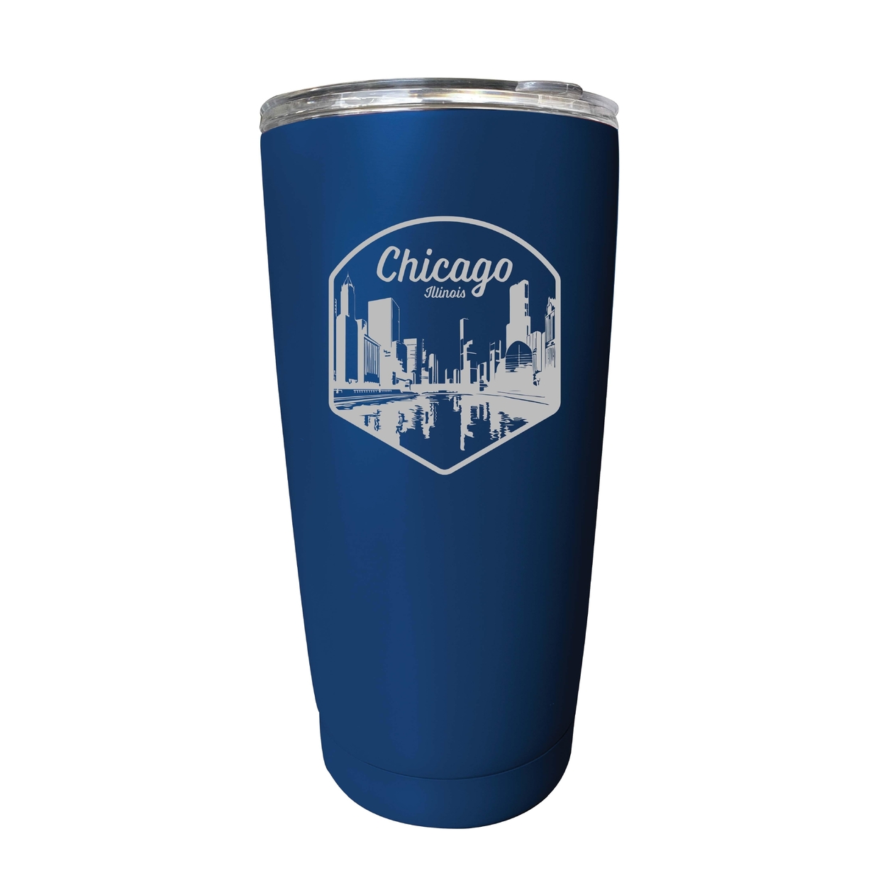 Chicago Illinois Souvenir 16 Oz Engraved Insulated Tumbler - Pink,,2-Pack