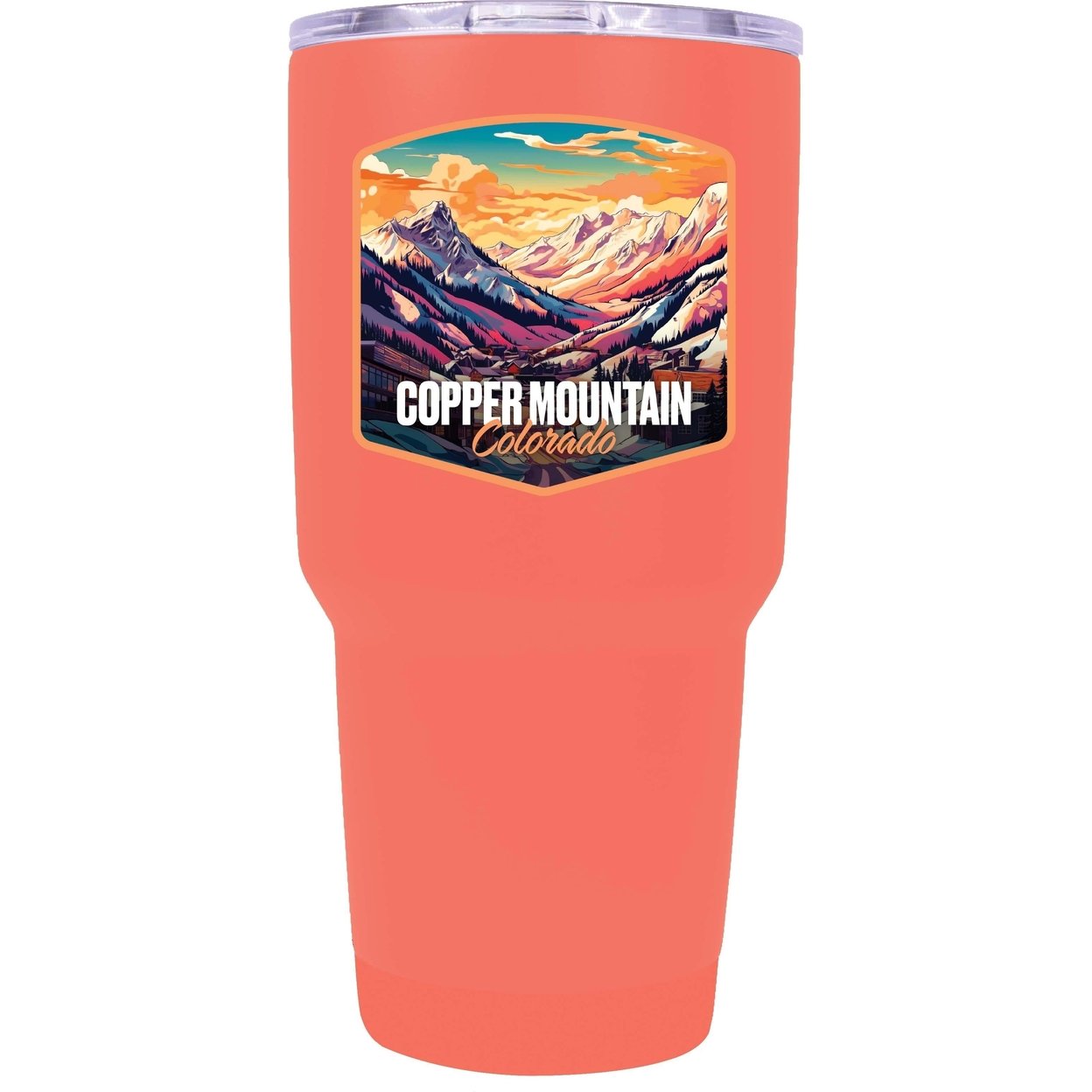 Copper Mountain A Souvenir 24 Oz Insulated Tumbler - Coral,,2-Pack