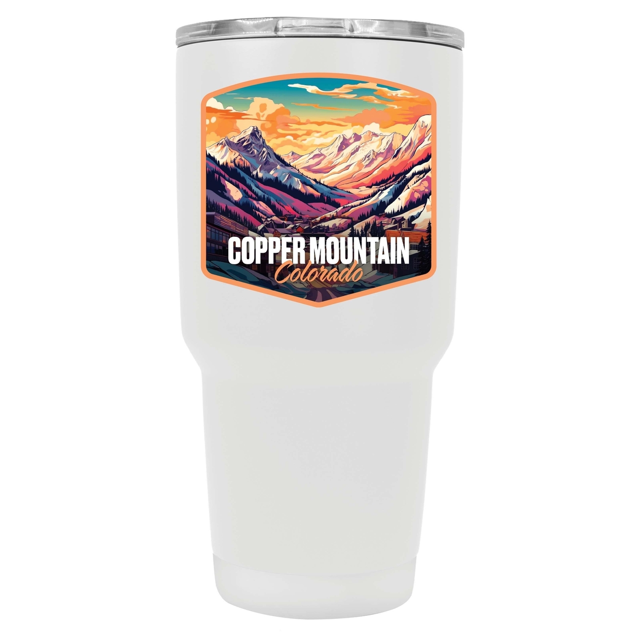 Copper Mountain A Souvenir 24 Oz Insulated Tumbler - White,,4-Pack