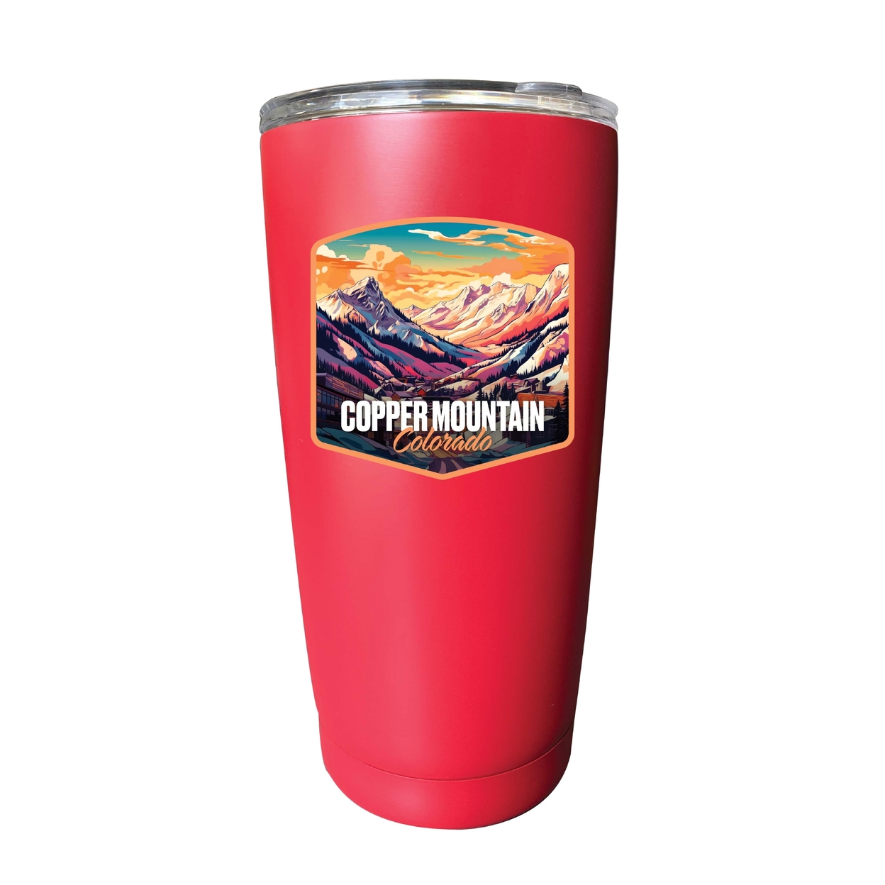 Copper Mountain A Souvenir 16 Oz Insulated Tumbler - Red,,4-Pack