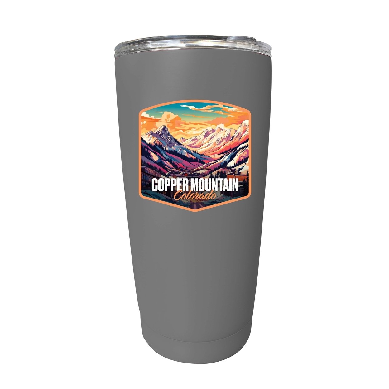Copper Mountain A Souvenir 16 Oz Insulated Tumbler - Gray,,Single