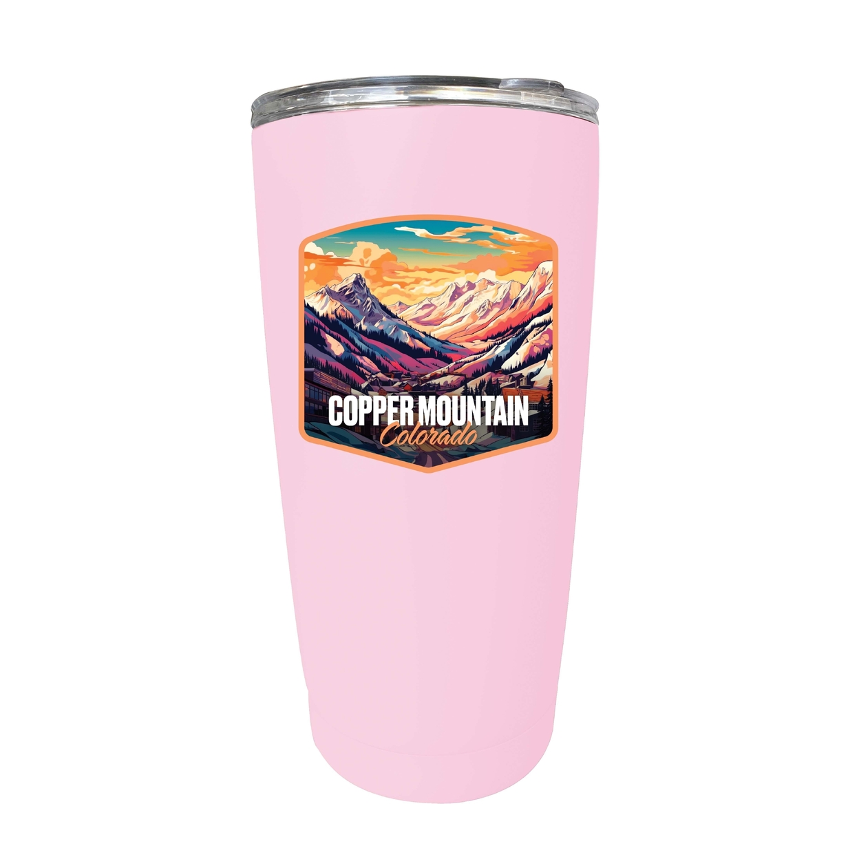 Copper Mountain A Souvenir 16 Oz Insulated Tumbler - Pink,,4-Pack