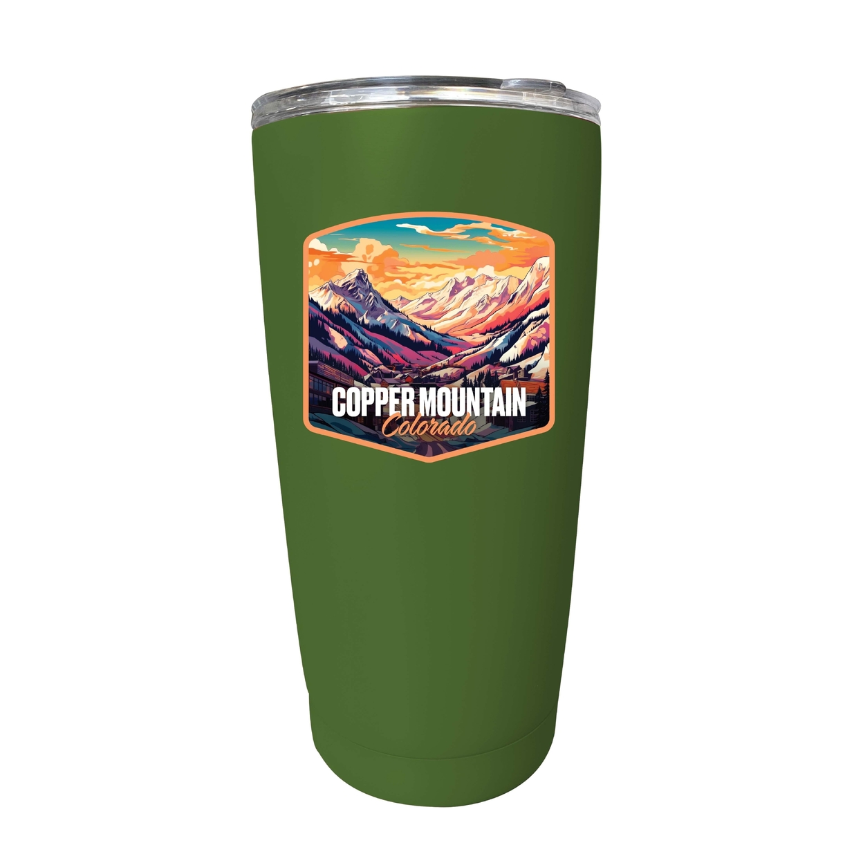 Copper Mountain A Souvenir 16 Oz Insulated Tumbler - Green,,4-Pack