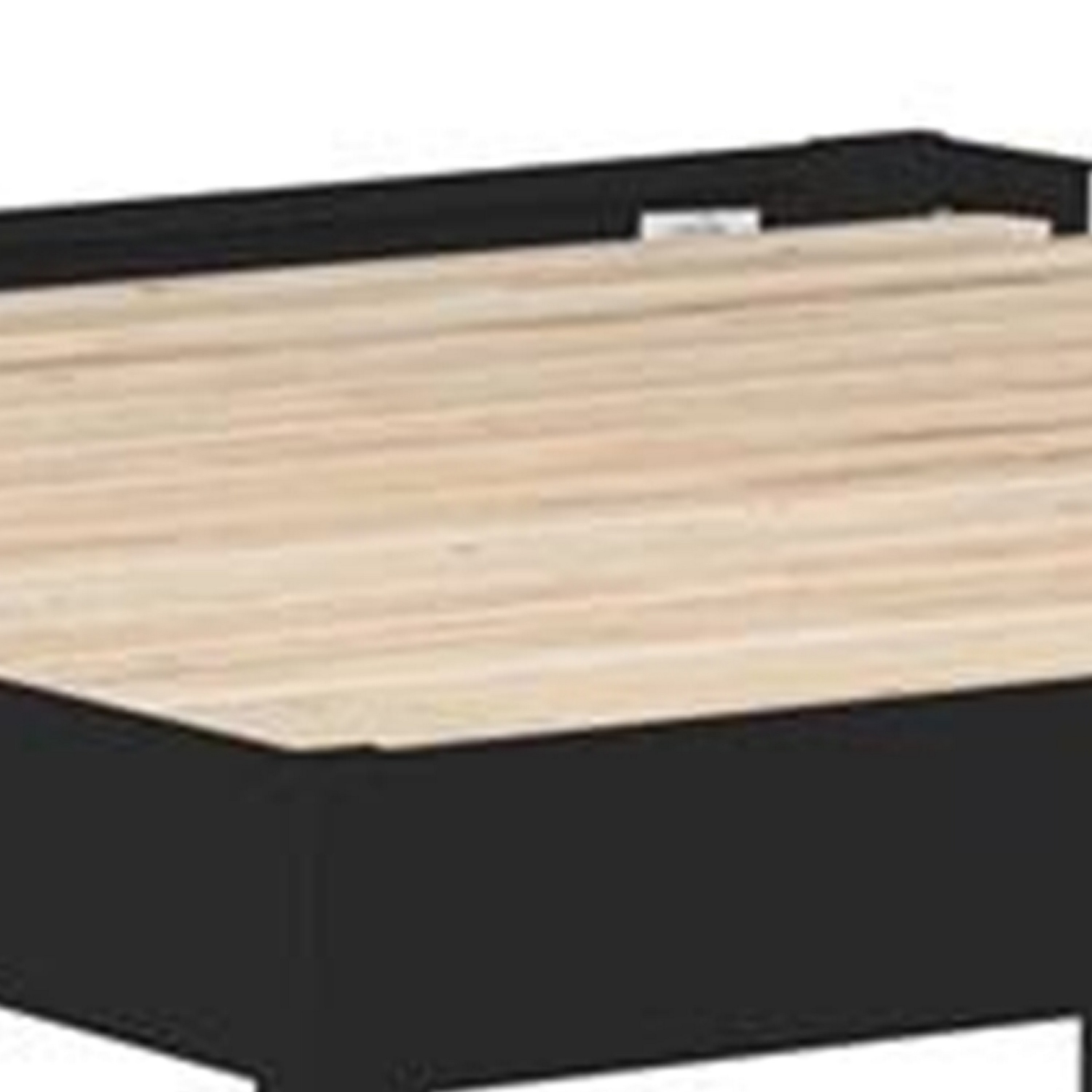 Cavi Modern Low Profile Platform California King Bed, Panel Sides, Black- Saltoro Sherpi
