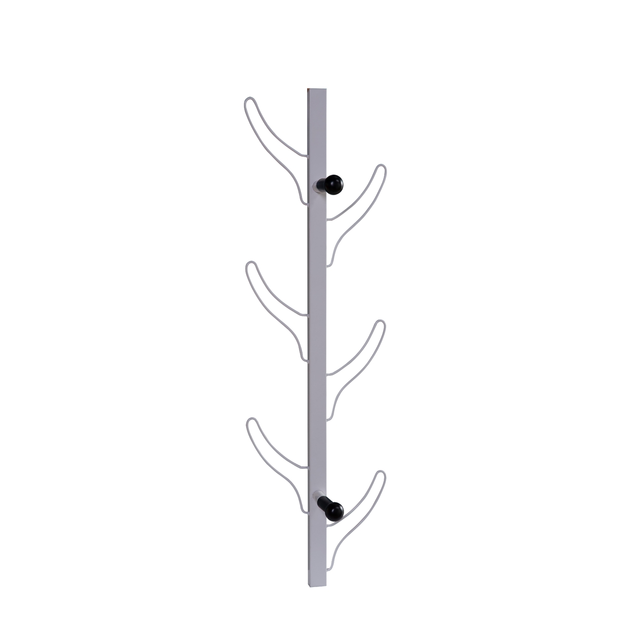 34 Inch Wall Mounted Coat And Hat Rack With 8 Hooks, Silver Metal Frame- Saltoro Sherpi