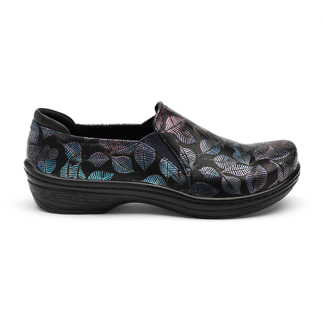 Klogs Footwear Women's Moxy Shoe BLUE / PURPLE LEAVES - BLUE / PURPLE LEAVES, 8