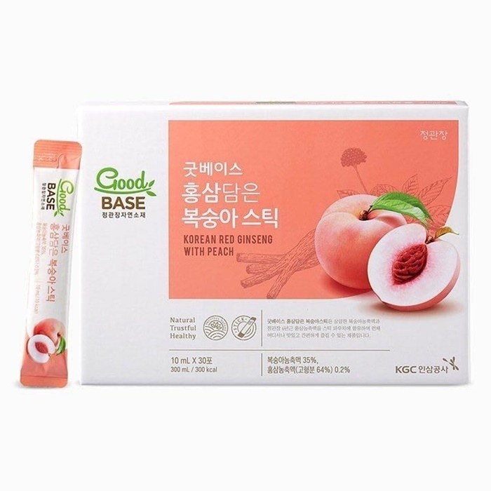 EAN 8809650040020 product image for Cheong Kwan Jang Goodbase Korean Red Ginseng with Peach drink (10ml*30 Pack) 10  | upcitemdb.com