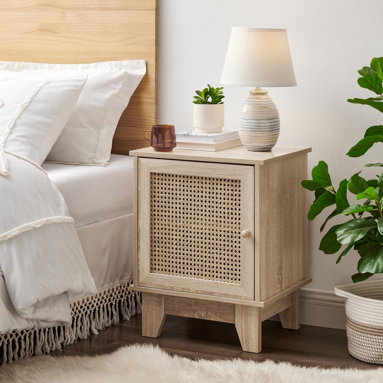 Lariah Side Table, Nightstand, Natural