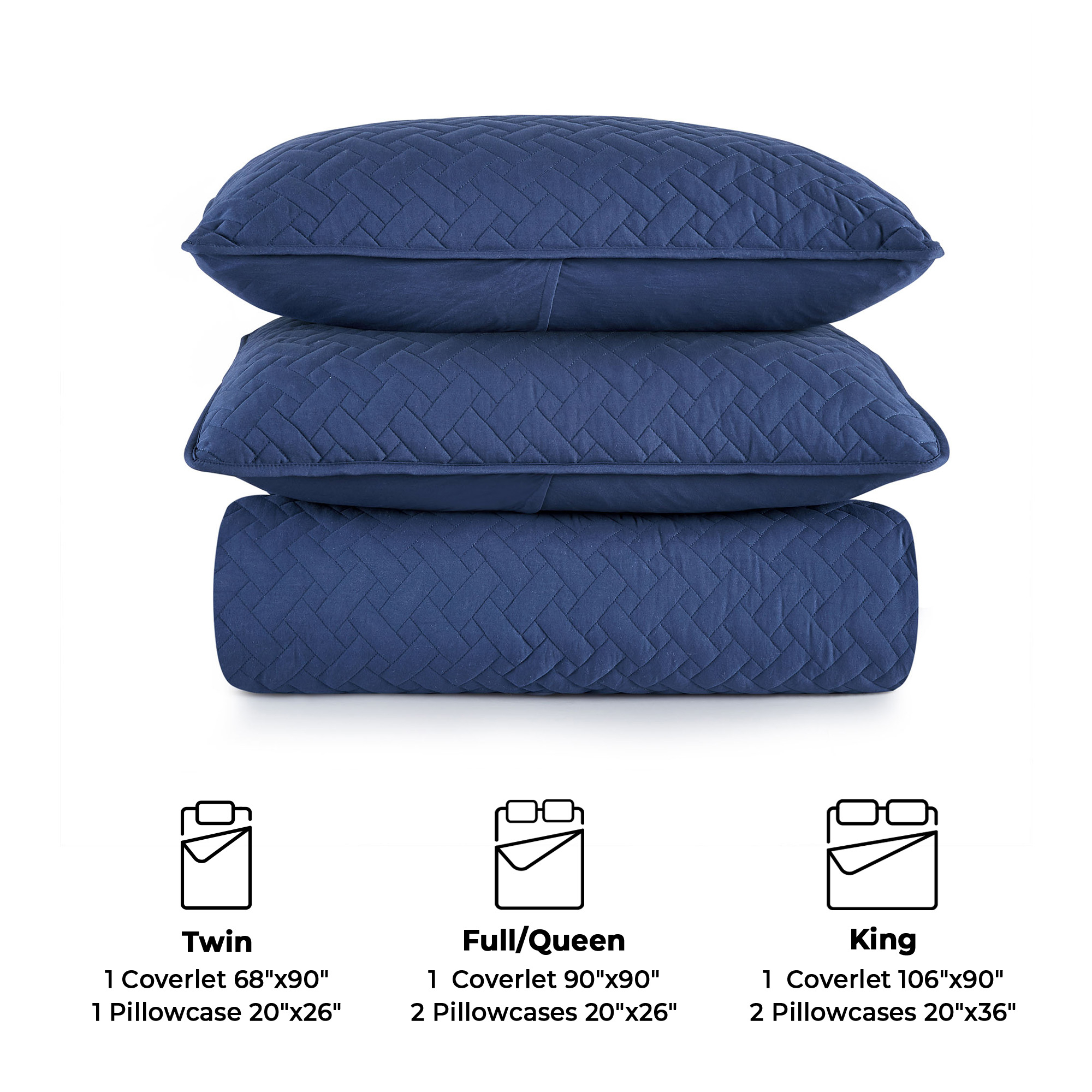 Quilt Set Soft Bed Summer Quilt Lightweight Microfiber Bedspread- Modern Style Coverlet For All Season - Full/Queen Size