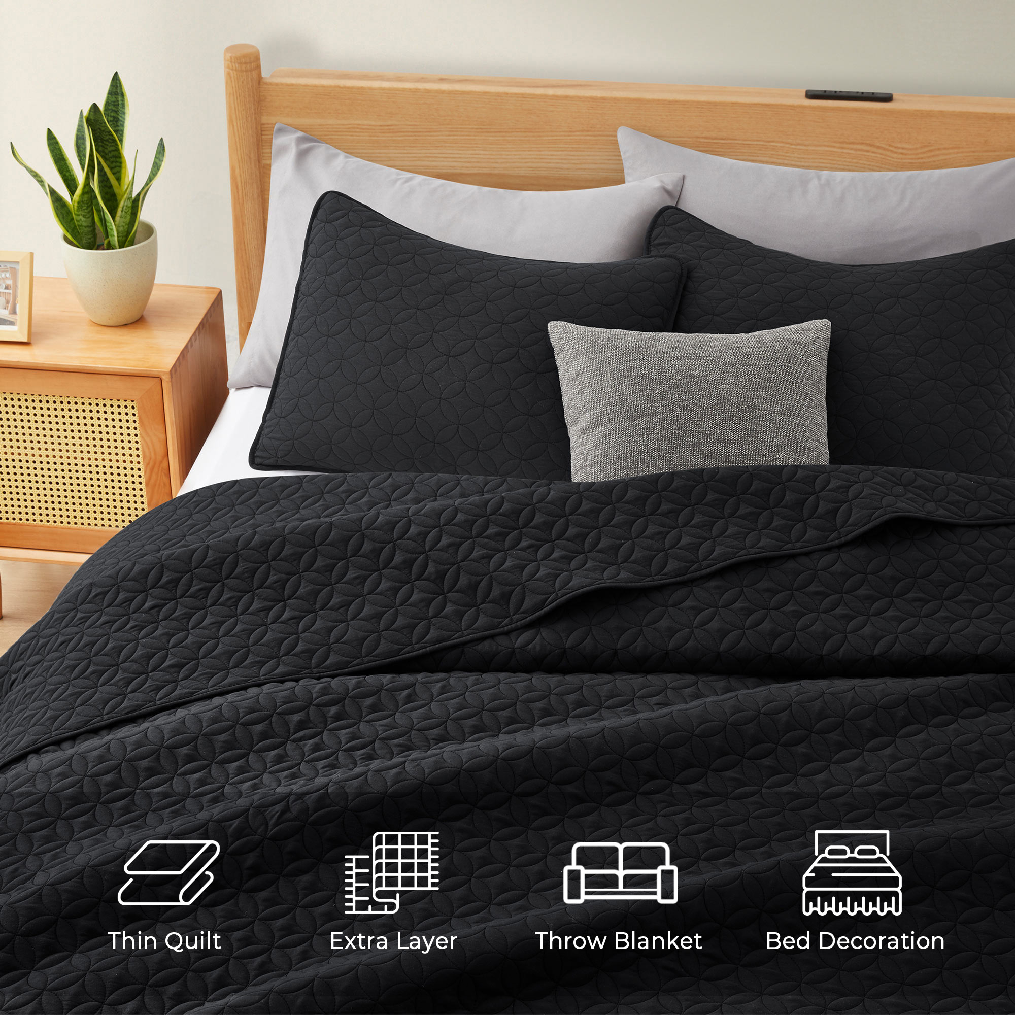 Reversible Bedspread Coverlet Set - Premium Microfiber Ultra Soft Lightweight 2 Or 3-Piece Quilt Set - Full/Queen Size
