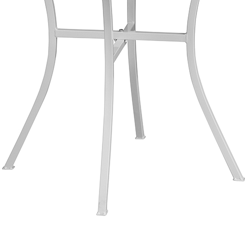 28SQ Patio Table Set, White