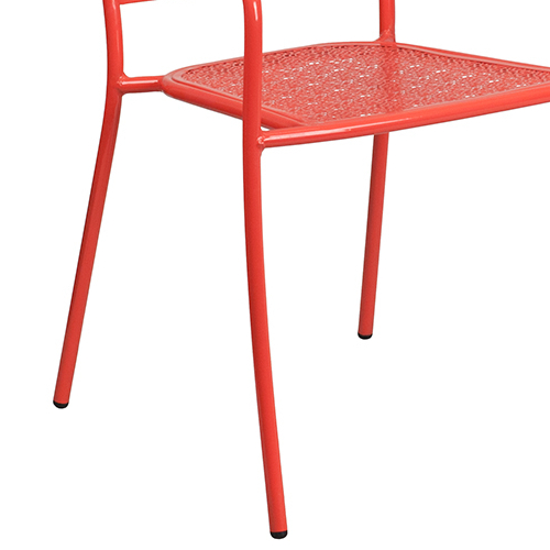35.5SQ Coral Patio Table Set, Red
