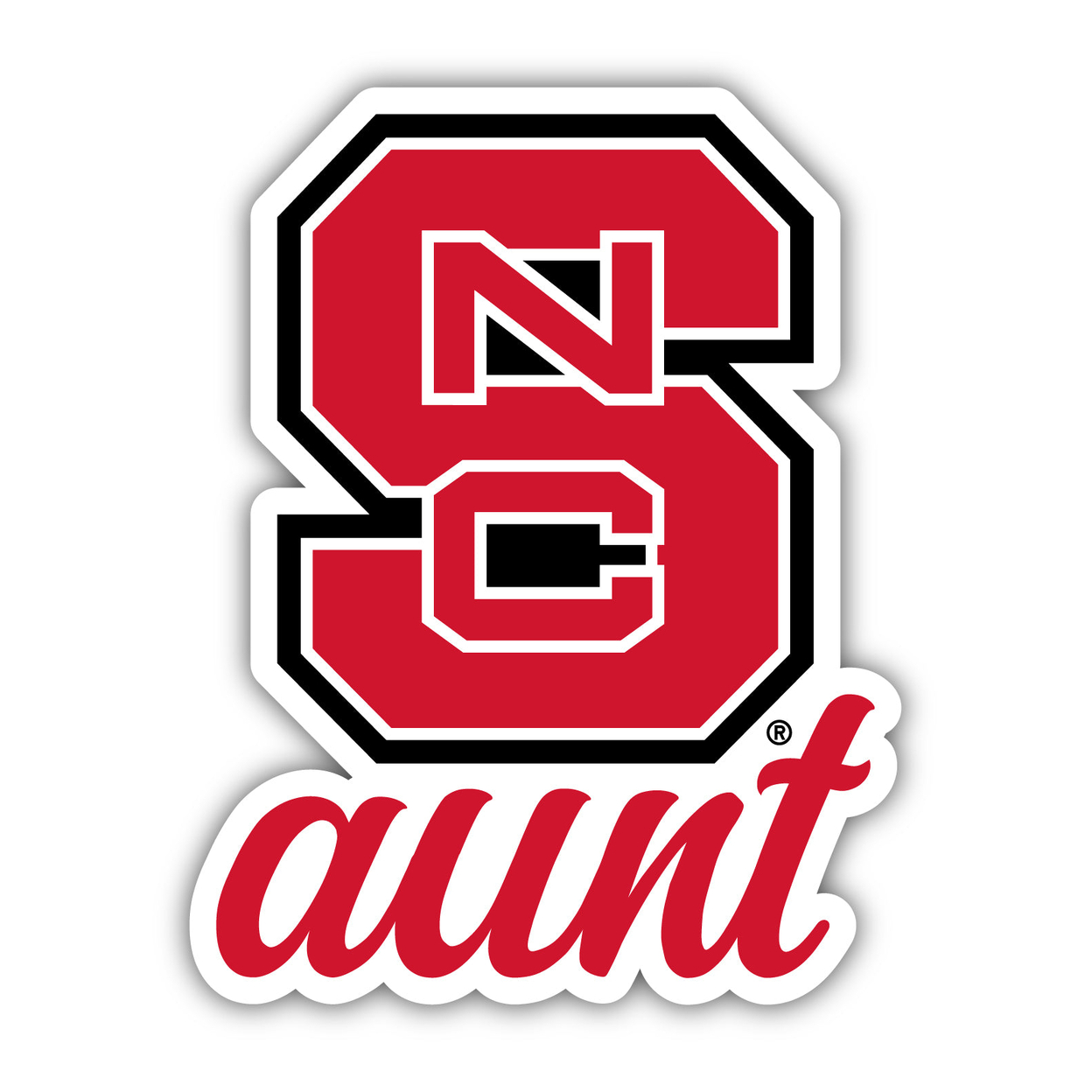 NC State Wolfpack Proud Aunt 4 Inch Die Cut Decal