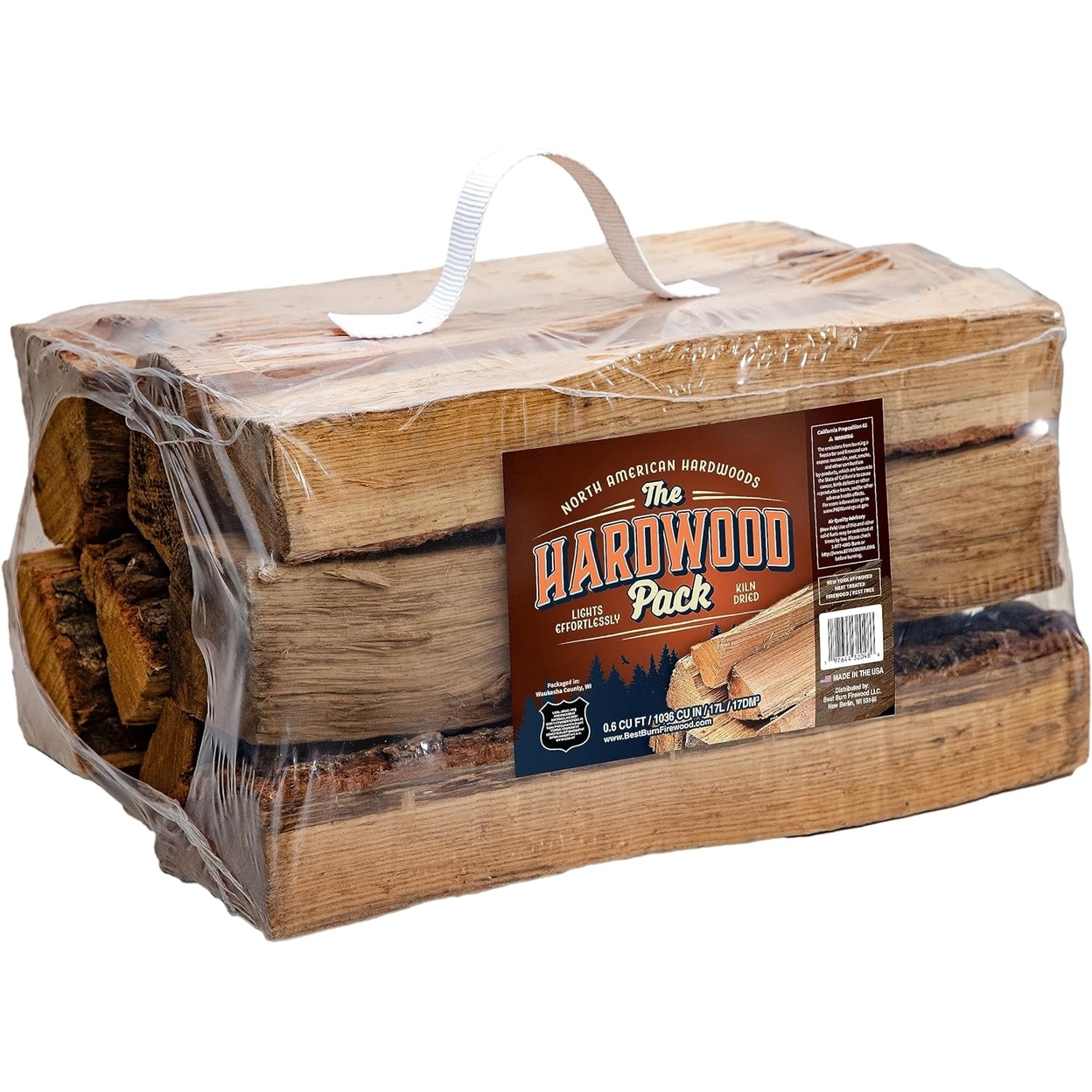 The Hardwood Pack Kiln-Dried Firewood, 0.6 Cubic Feet