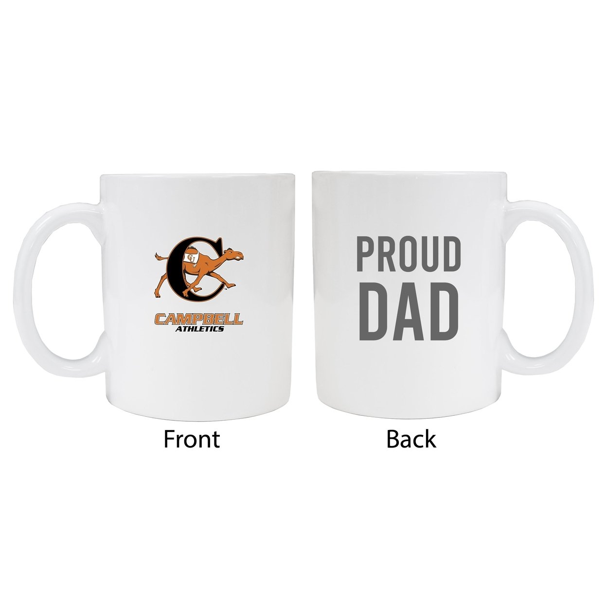 Campbell University Fighting Camels Proud Dad Ceramic Coffee Mug - White (2 Pack)