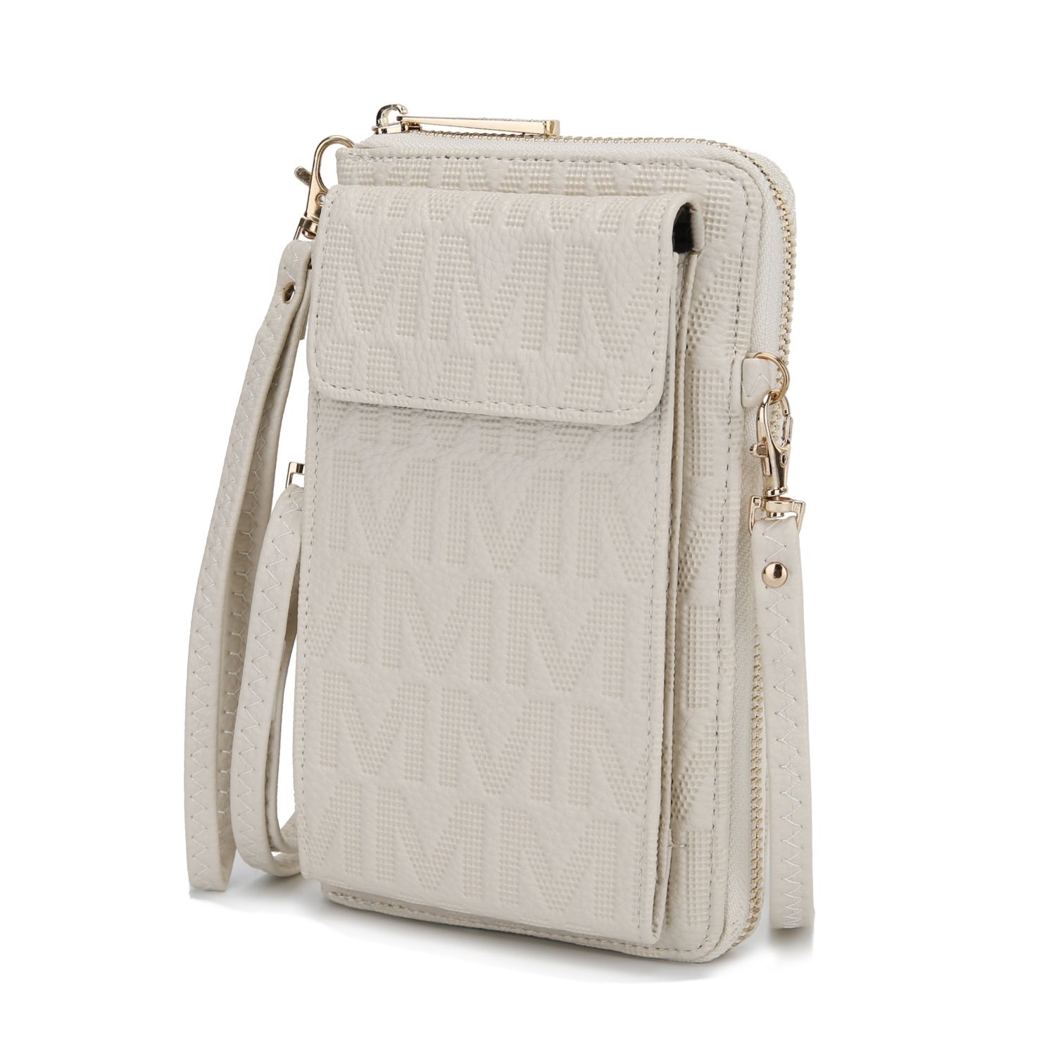 MKF Collection Caddy Phone Wallet Crossbody Handbag By Mia K - Mustard