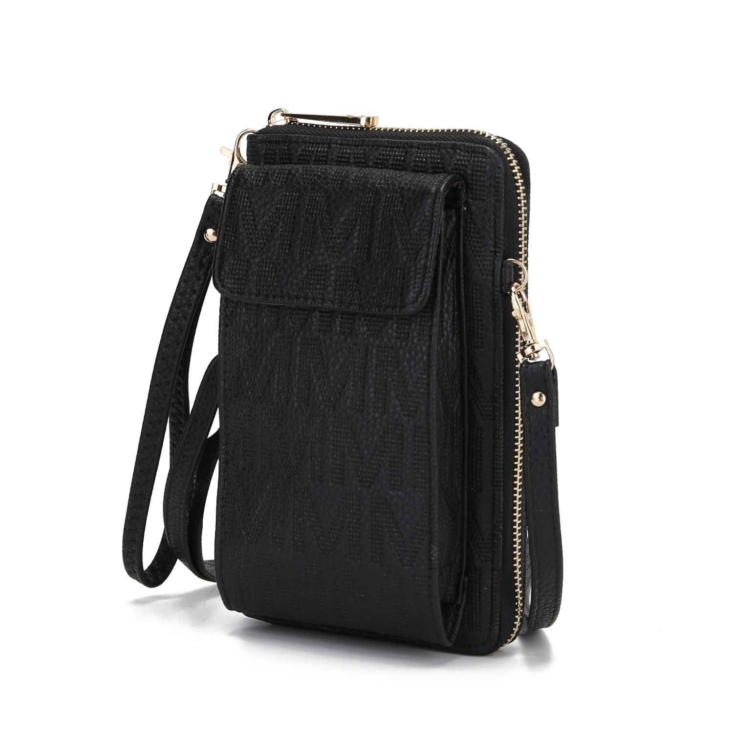 MKF Collection Caddy Phone Wallet Crossbody Handbag By Mia K - Black