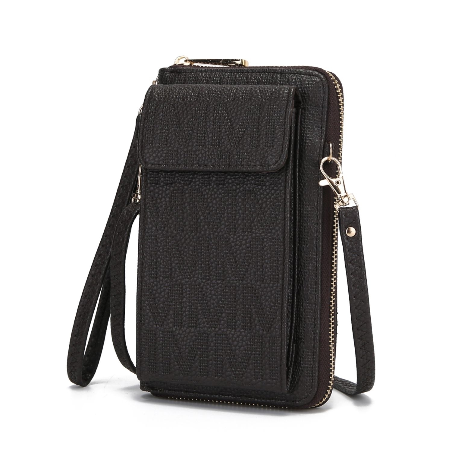MKF Collection Caddy Phone Wallet Crossbody Handbag By Mia K - Chocolate