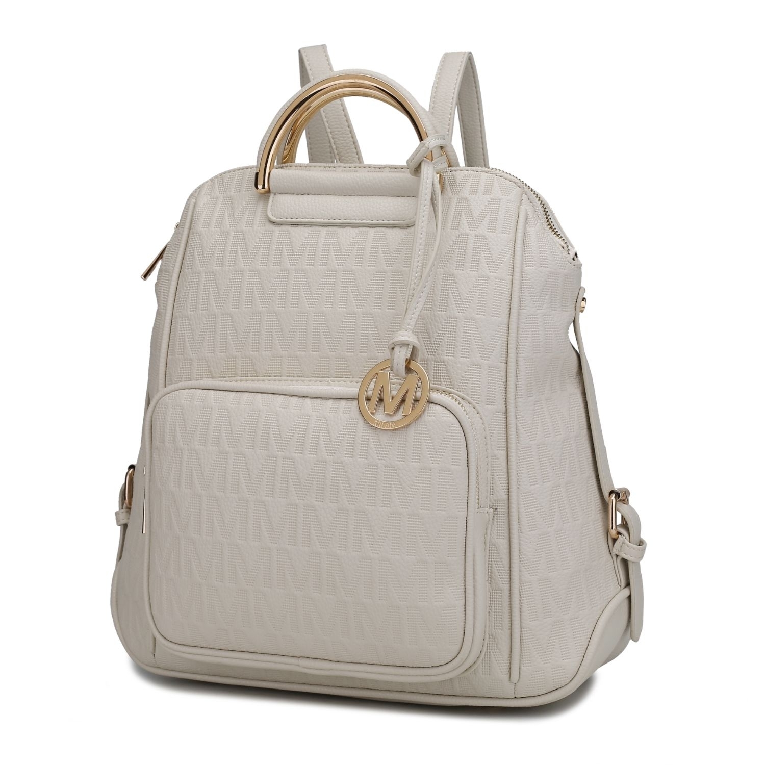 MKF Collection Torra Milan .M. Signature Trendy Backpack By Mia K. - Beige