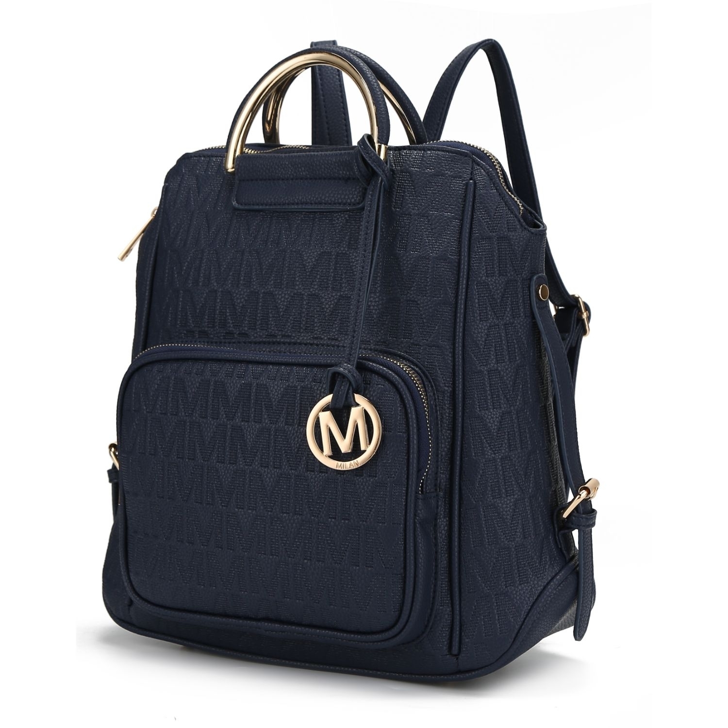 MKF Collection Torra Milan .M. Signature Trendy Backpack By Mia K. - Navy