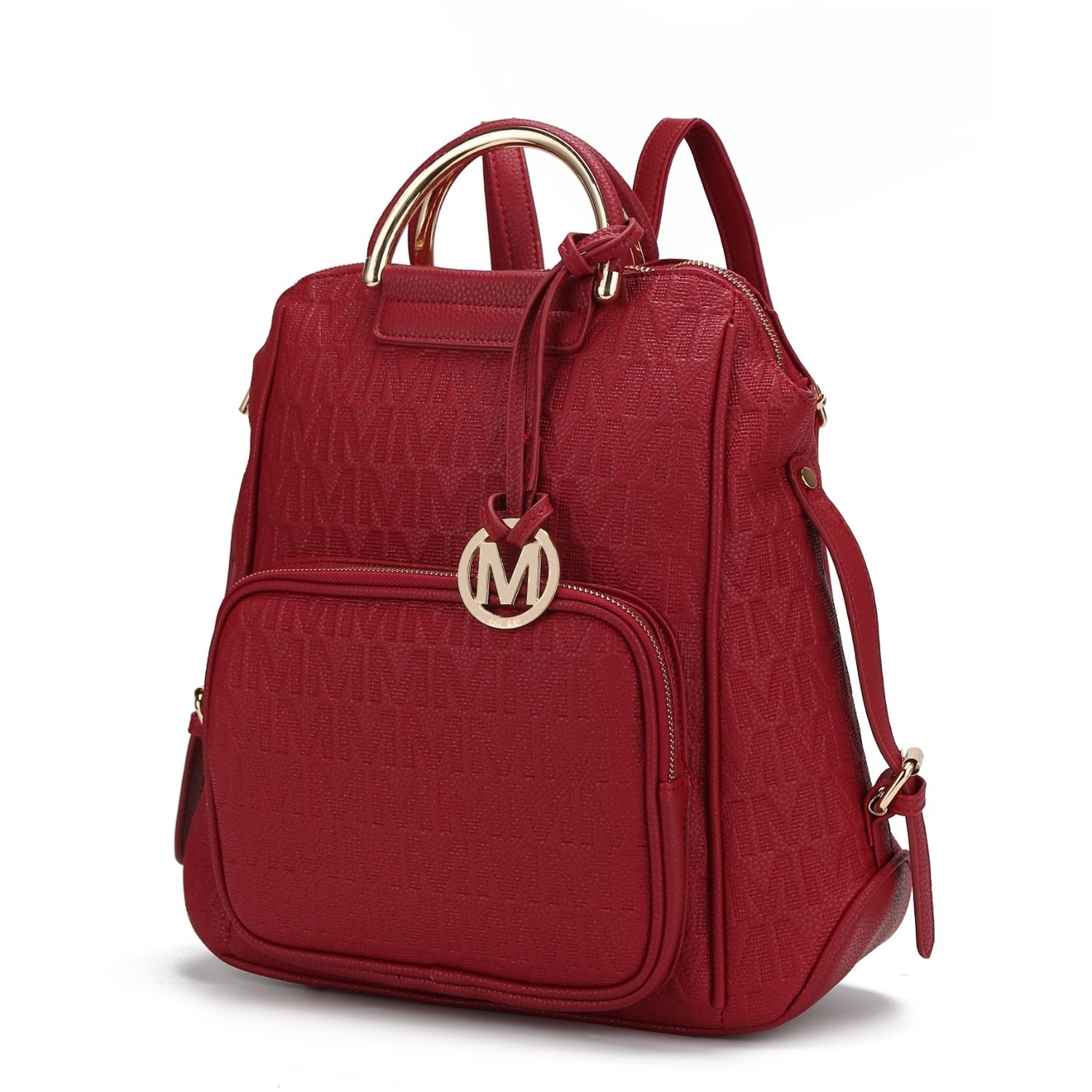 MKF Collection Torra Milan .M. Signature Trendy Backpack By Mia K. - Red