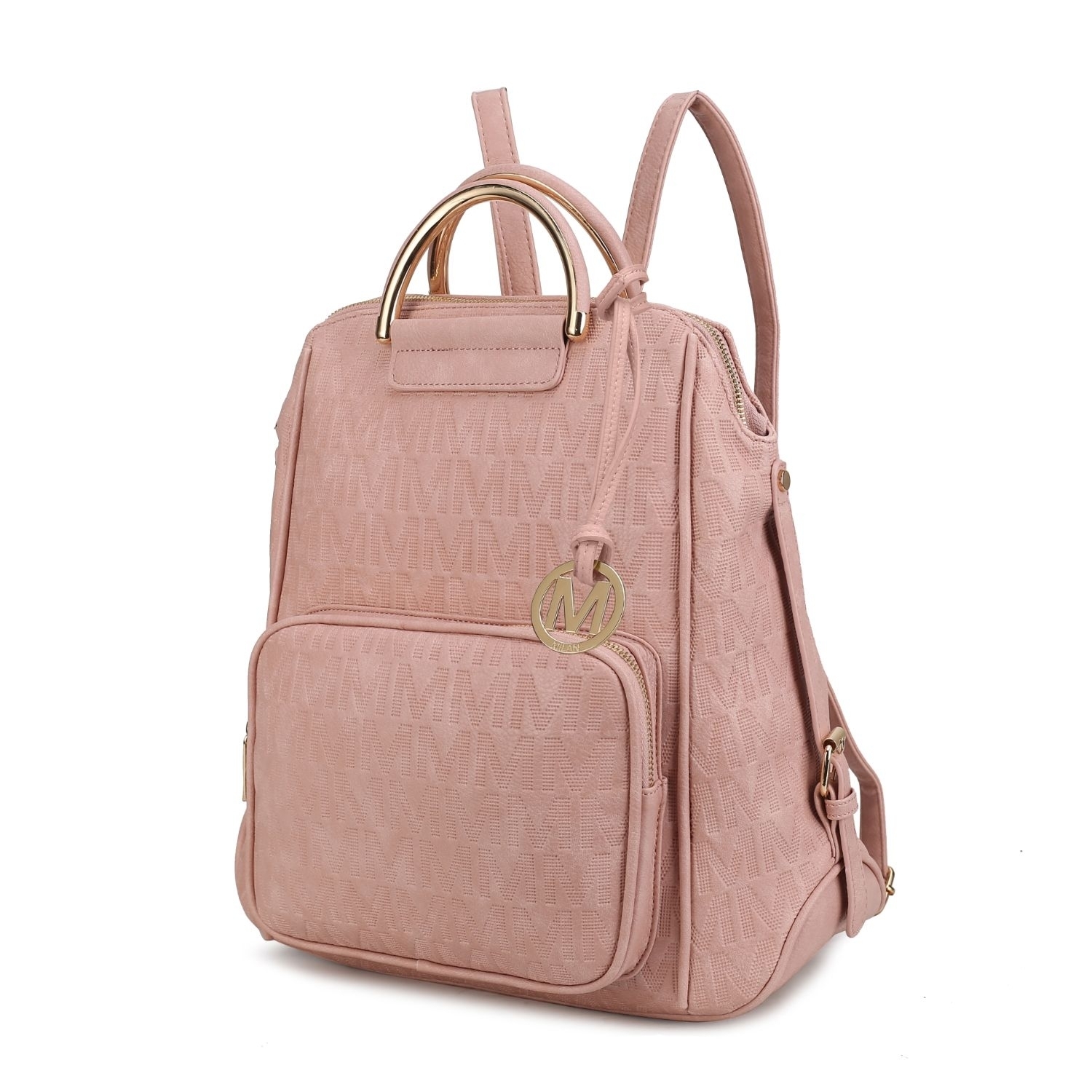 MKF Collection Torra Milan .M. Signature Trendy Backpack By Mia K. - Rose Pink