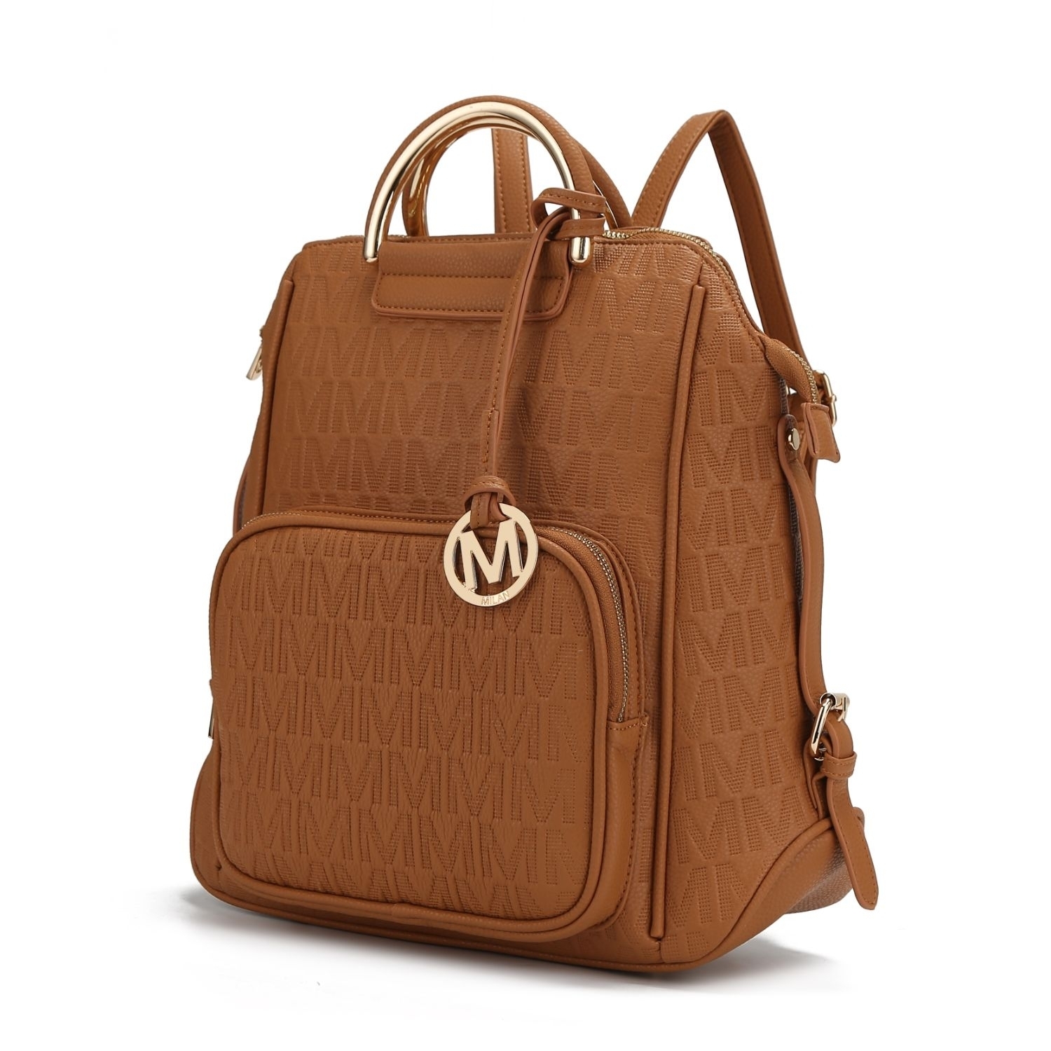MKF Collection Torra Milan .M. Signature Trendy Backpack By Mia K. - Tan