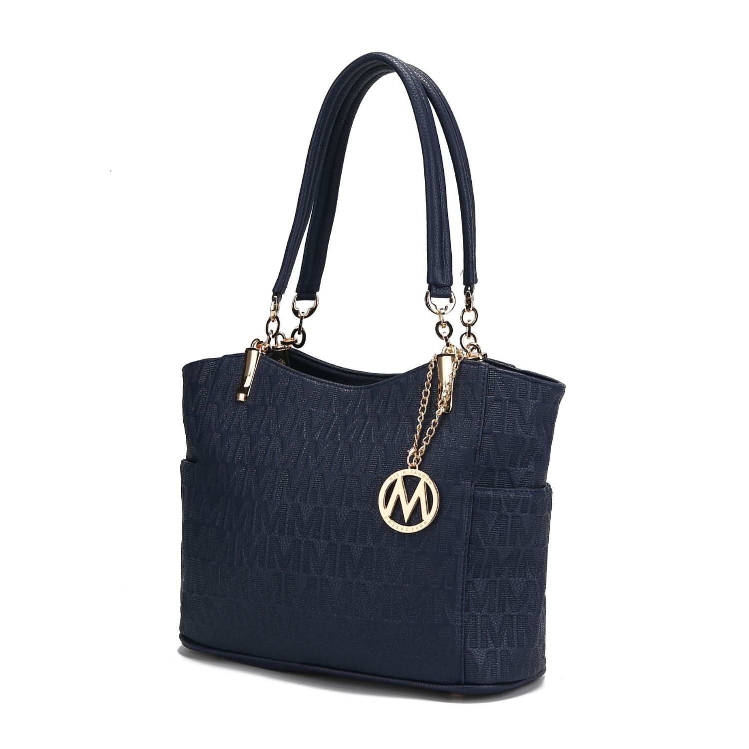 MKF Collection Malika M Signature Satchel Handbag By Mia K. - Navy