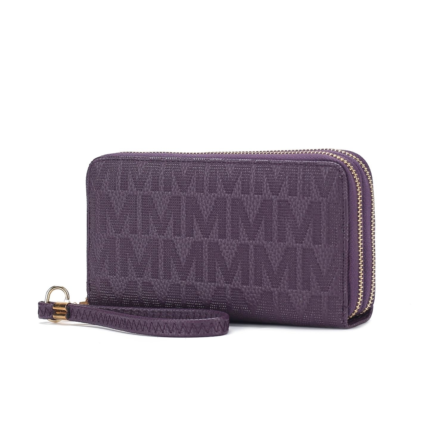 MKF Collection Lisbette Embossed M Signature Wallet By Mia K. Handbag - Purple