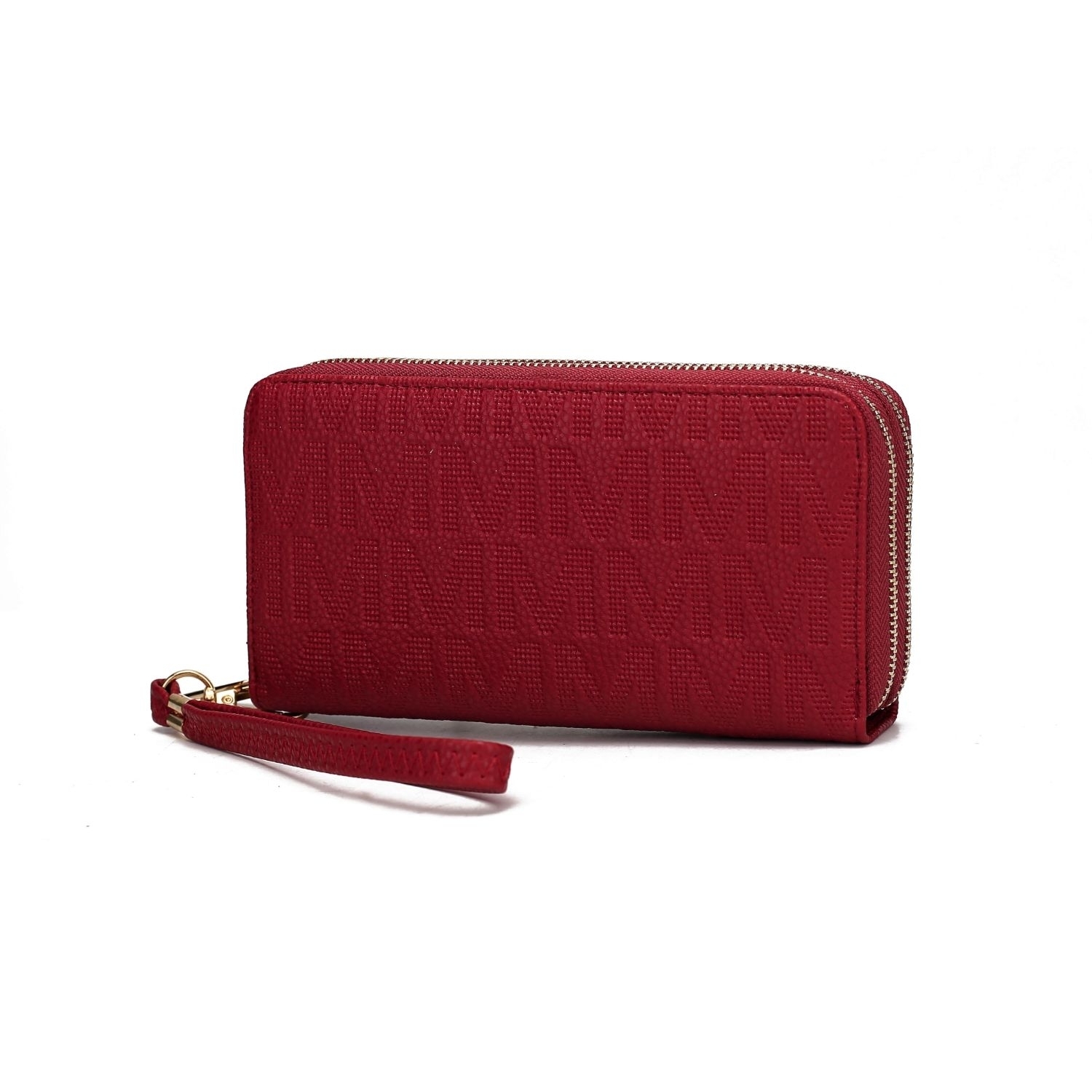 MKF Collection Lisbette Embossed M Signature Wallet By Mia K. Handbag - Red