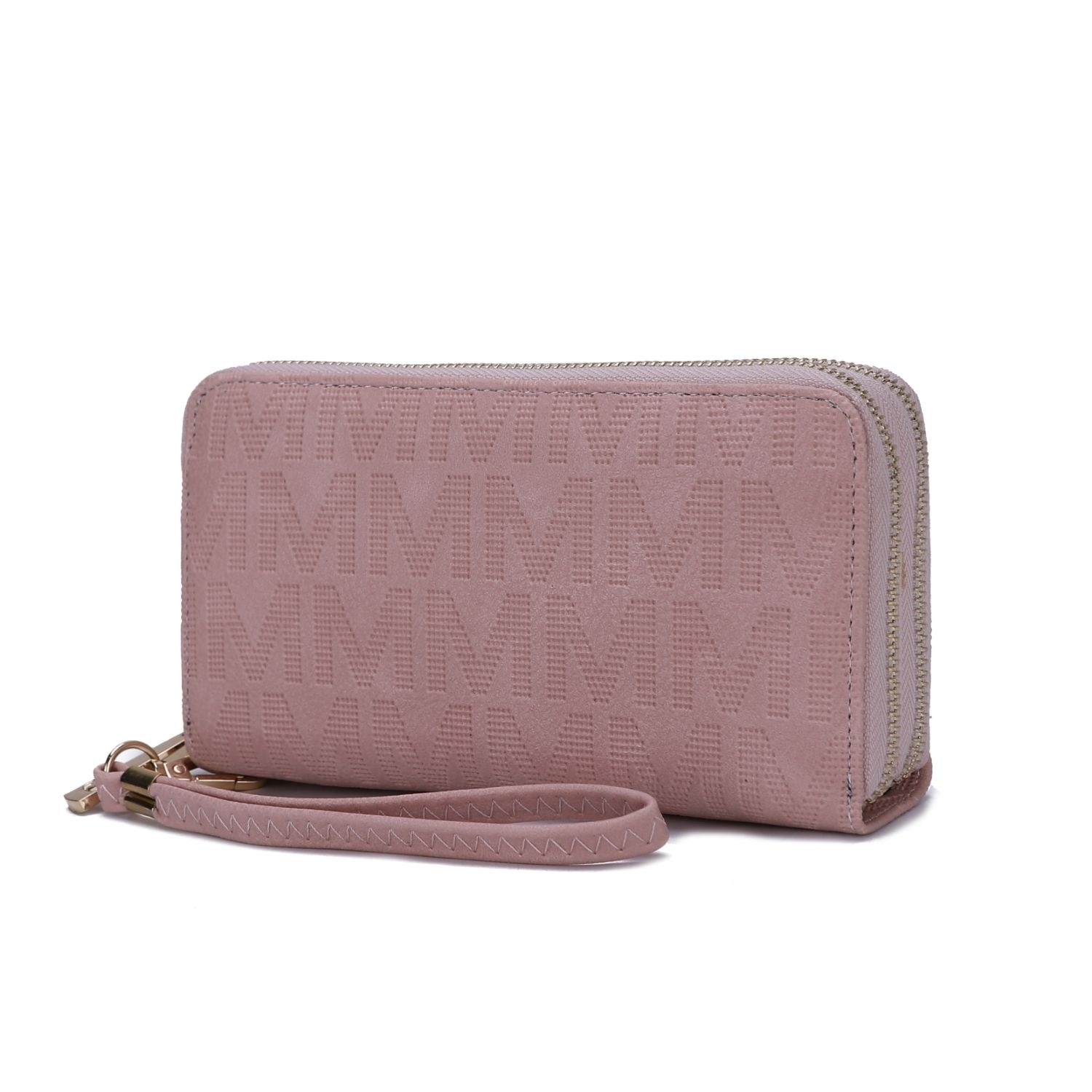 MKF Collection Lisbette Embossed M Signature Wallet By Mia K. Handbag - Rose Pink