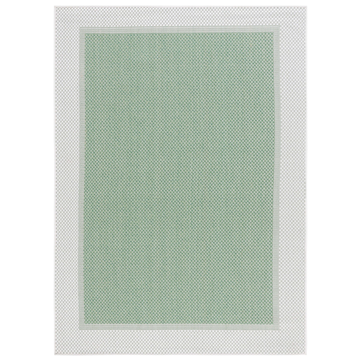 Safavieh BMU886Y Bermuda Green / Ivory - Grey / Ivory Blue, 4' X 6' Rectangle