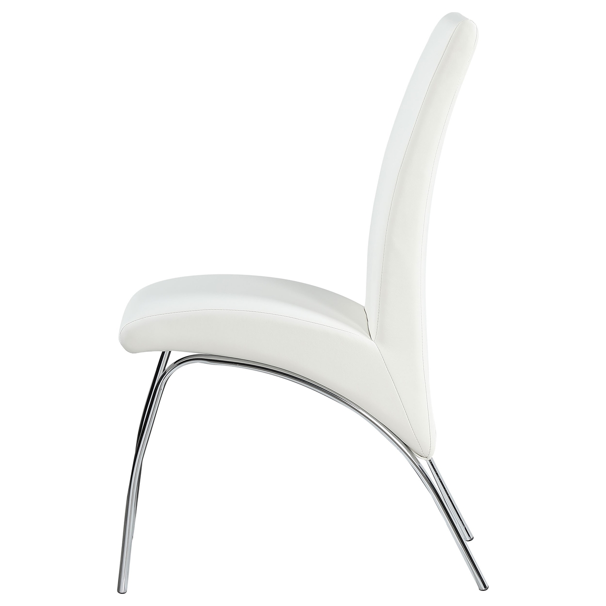 Contemporary Dining Chair, White, Set Of 2- Saltoro Sherpi