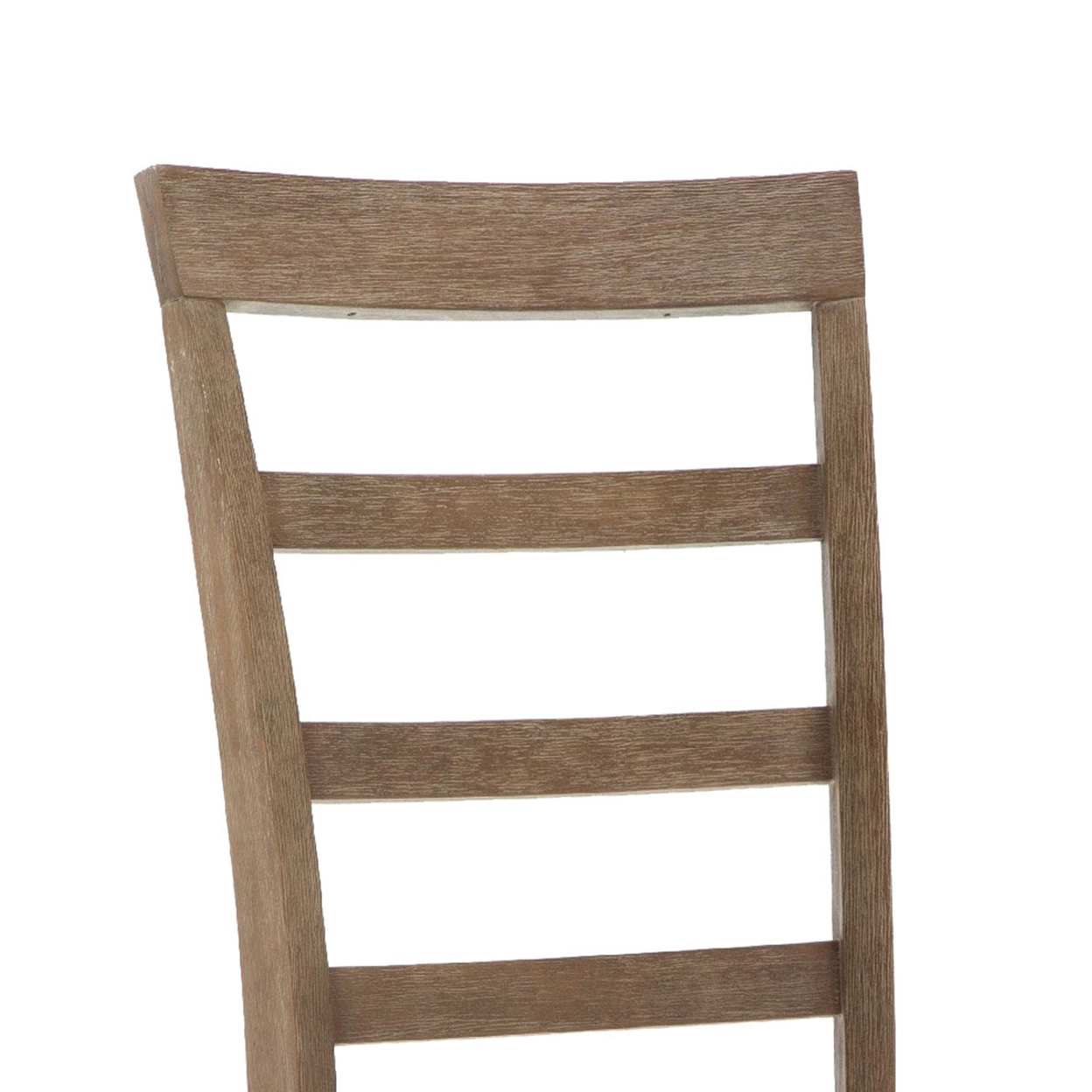 Moe 18 Inch Wood Dining Chair, Ladder Back, Set Of 2, Brushed Brown- Saltoro Sherpi