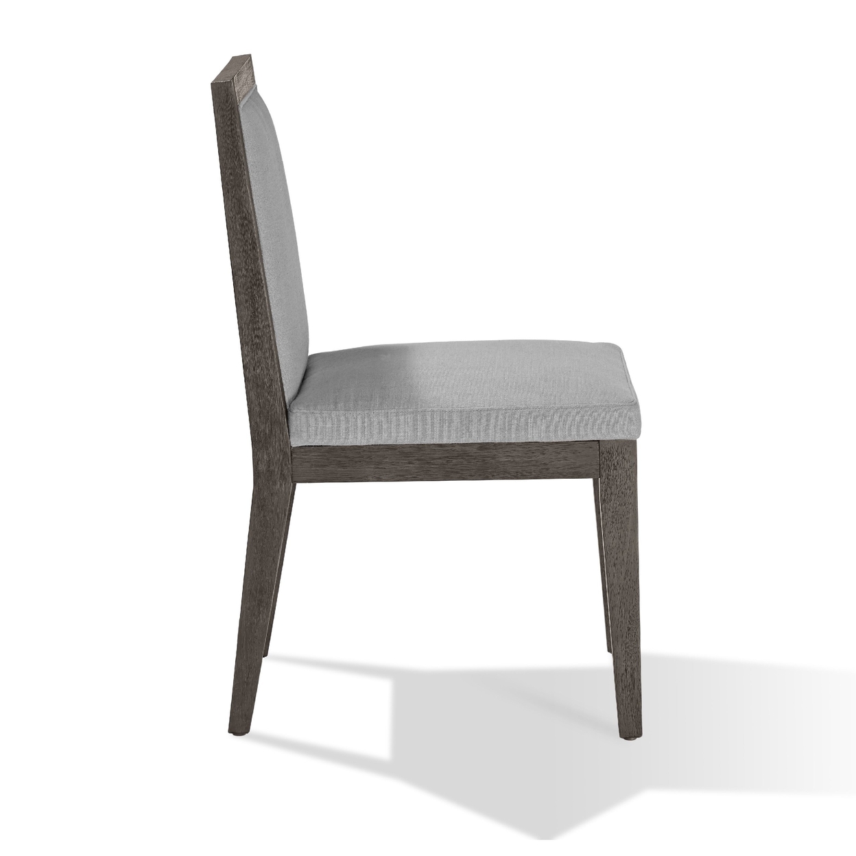 Mod 19 Inch Dining Chair,Solid Wood, Upholstered, Set Of 2, Ash Gray- Saltoro Sherpi