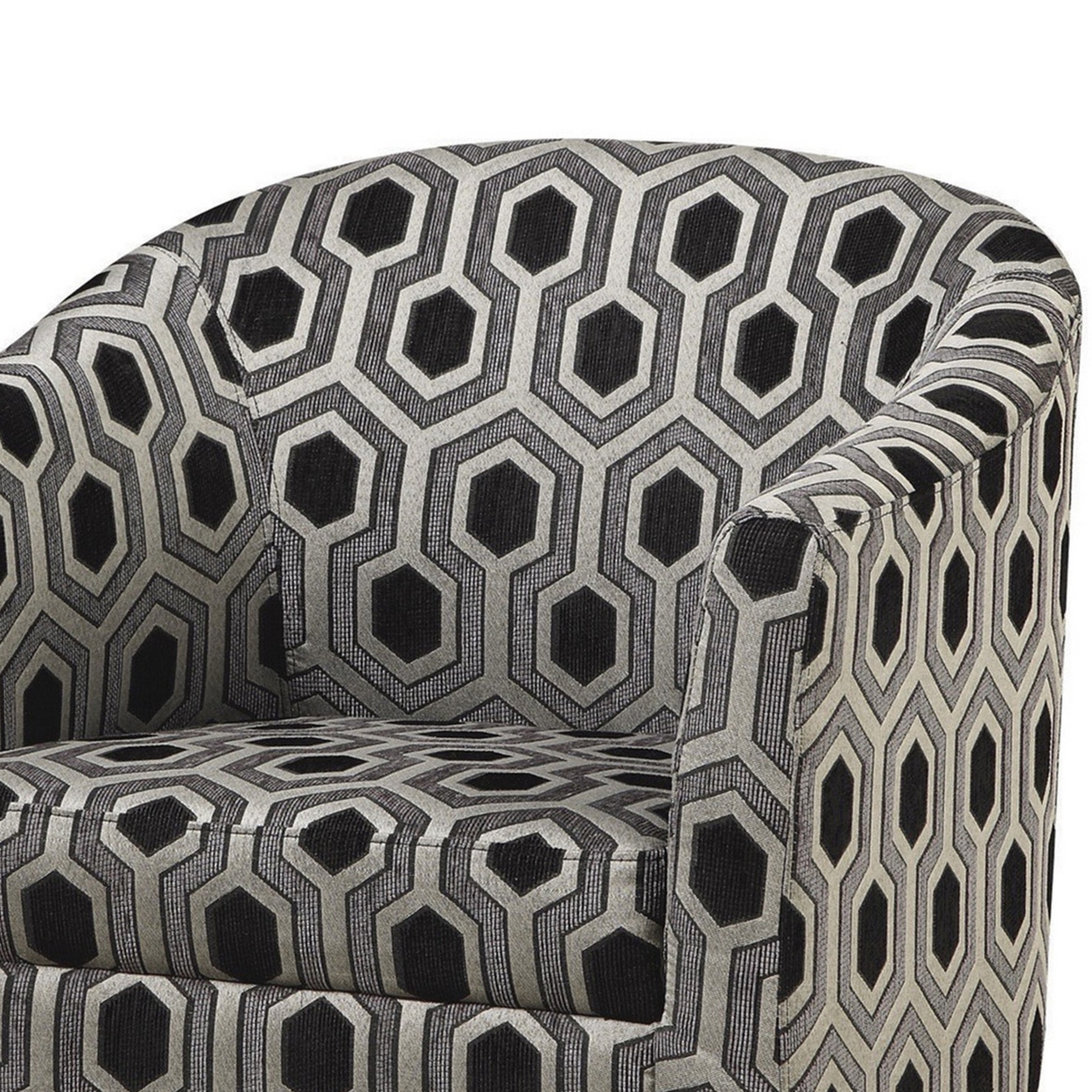 Space Adorner Accent Chair, Gray And Black- Saltoro Sherpi