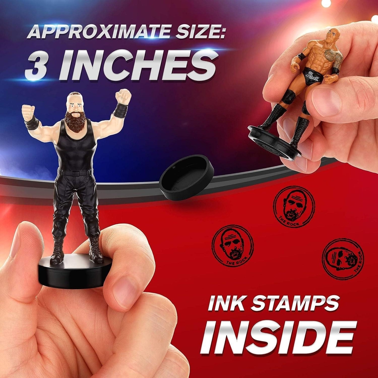WWE Wrestler Superstar Stampers 5pk Party Cake Toppers Character Figures Set PMI International