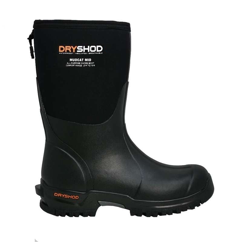 Dryshod Men's Mudcat Mid Soft Toe Work Boot Black/Orange - MDC-MM-BK BLACK/ORANGE - BLACK/ORANGE, 11