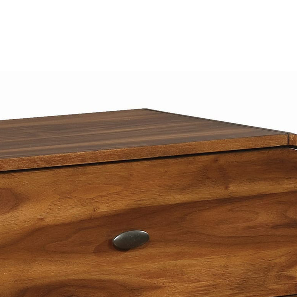Wooden Nightstand With 2 Drawers, Dark Walnut Brown - Saltoro Sherpi