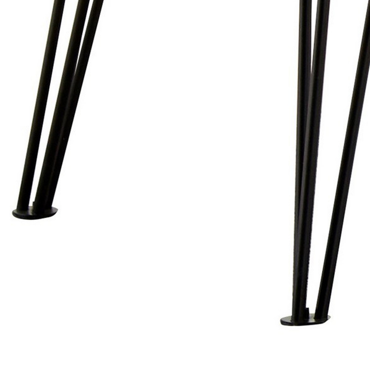Riz 50 Inch Rectangular Coffee Table, Live Edge, Black Iron Hairpin Legs- Saltoro Sherpi