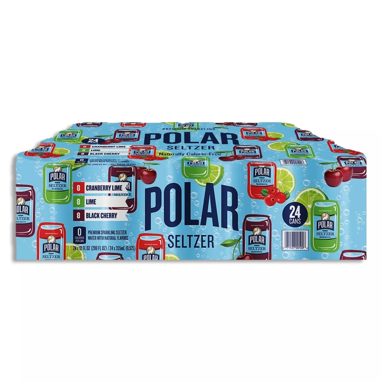 Polar Seltzer Water Variety Pack, 12 Fluid Ounce (Pack Of 24)