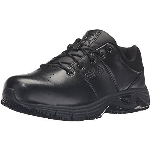 Fila Men's Memory Reckoning 7 Work Slip Resistant Steel Toe Running Shoe BLACK/BLACK/BLK - BLACK/BLACK/BLK, 10.5