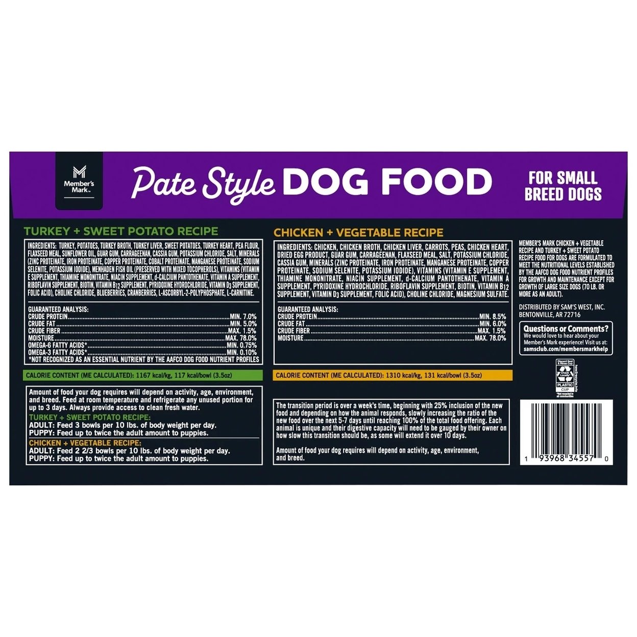 Memberâs Mark Pate Style Dog Food Variety Pack, 3.5 Ounce (Pack Of 24)