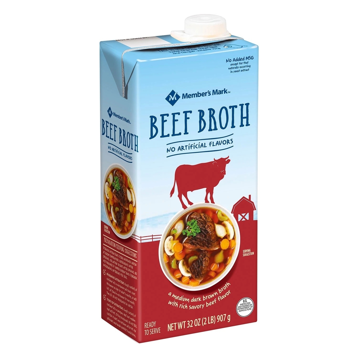 Member's Mark Conventional Beef Broth, 32 Ounce (Pack Of 6)
