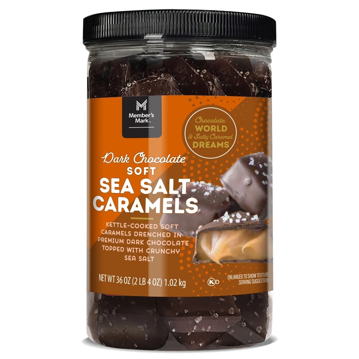 Member's Mark Dark Chocolate Soft Sea Salt Caramels (36 Ounce)