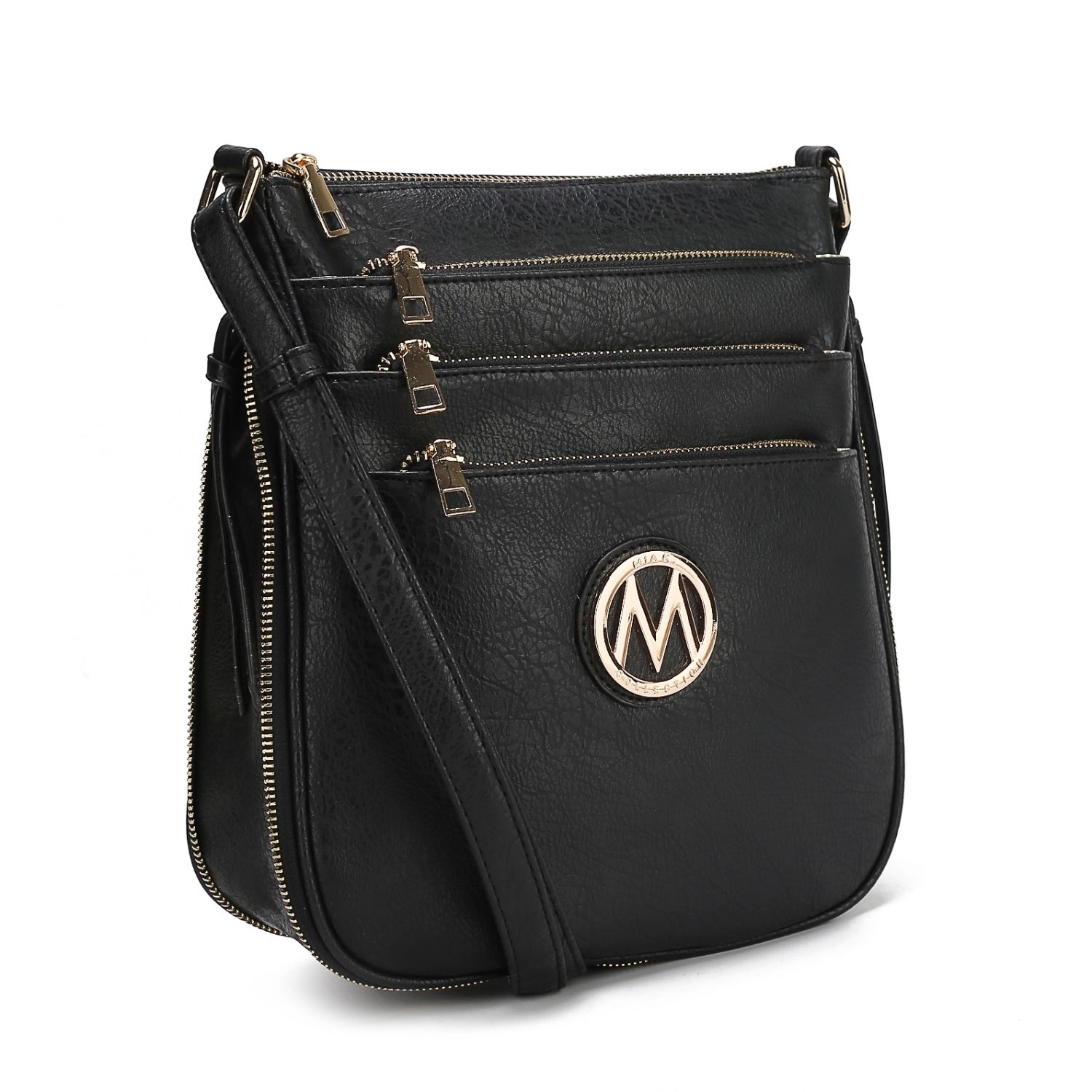 MKF Collection Salome Expandable Crossbody Handbag By Mia K. - Black