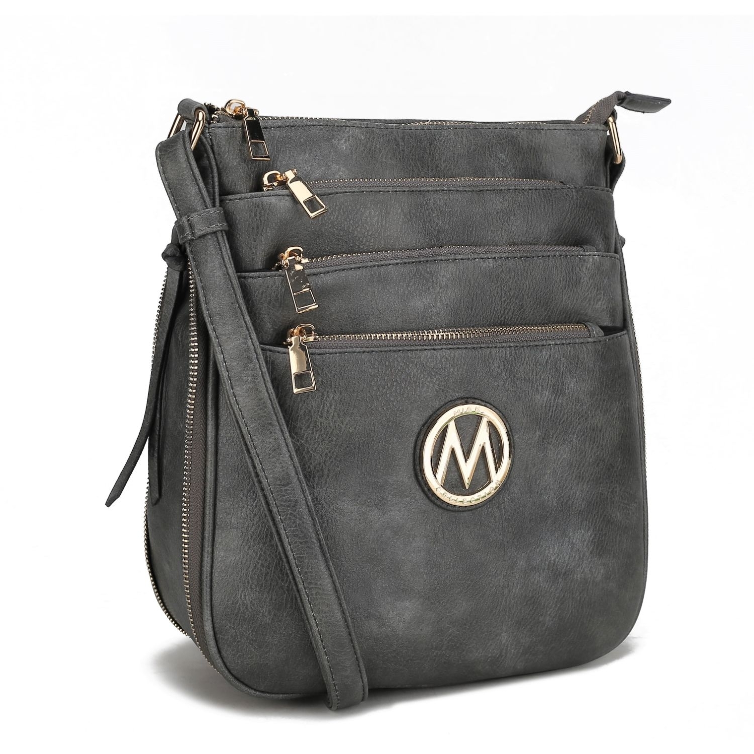 MKF Collection Salome Expandable Crossbody Handbag By Mia K. - Charcoal
